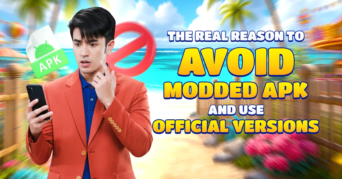 image of the real reason to avoid modded apk and use official versions